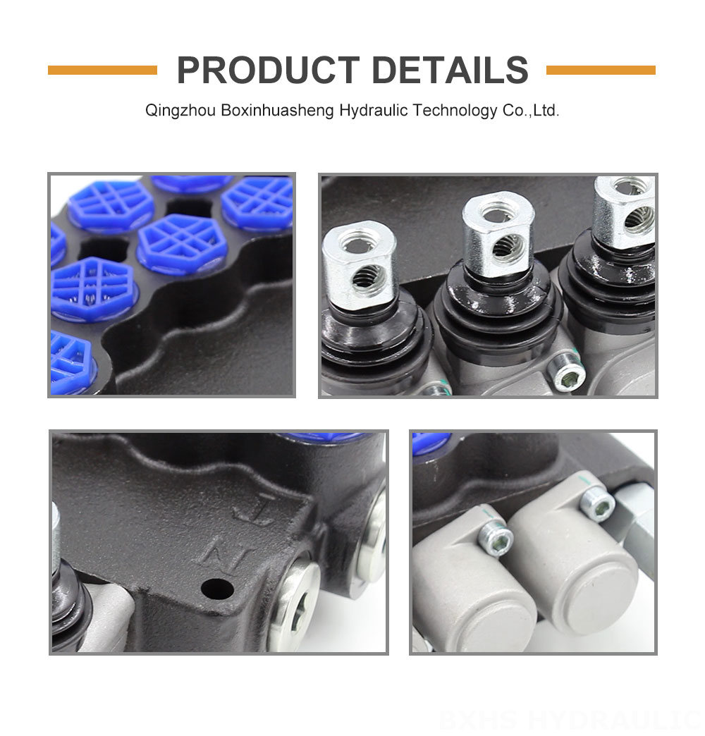 P80-G12-G34 Manual 4 Spool Monoblock Directional Valve detailed image