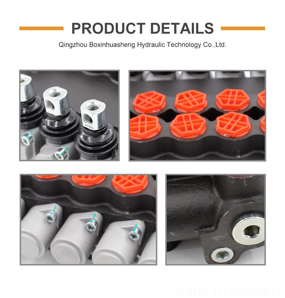 P80-G12-G34 Manual 6 Spool Monoblock Directional Valve detailed image