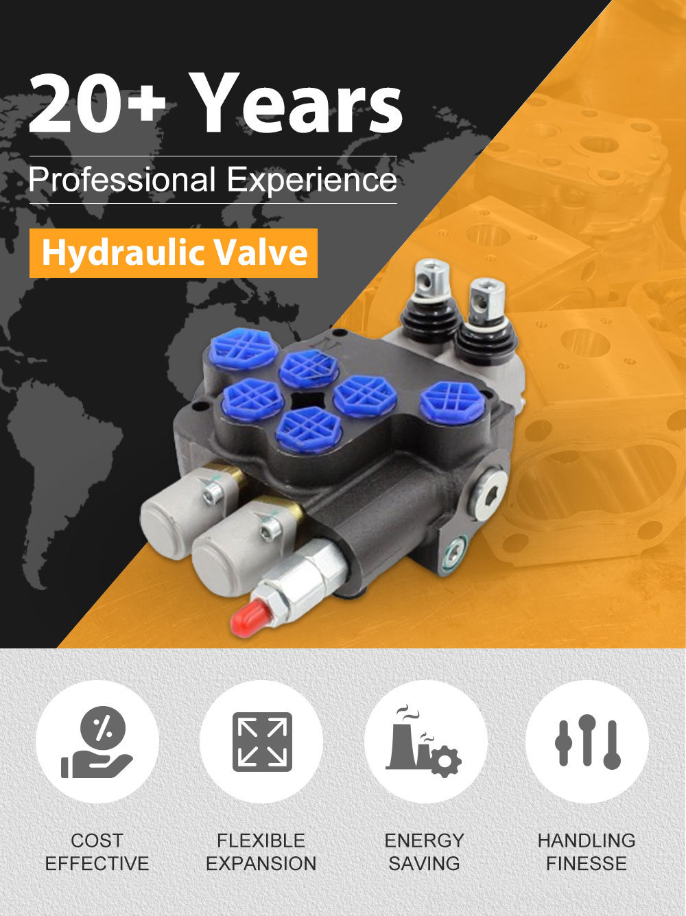 Bespoke Directional Valves: Design and Manufacture P80-G12-G38-QW Valve to Your Specifications detailed image