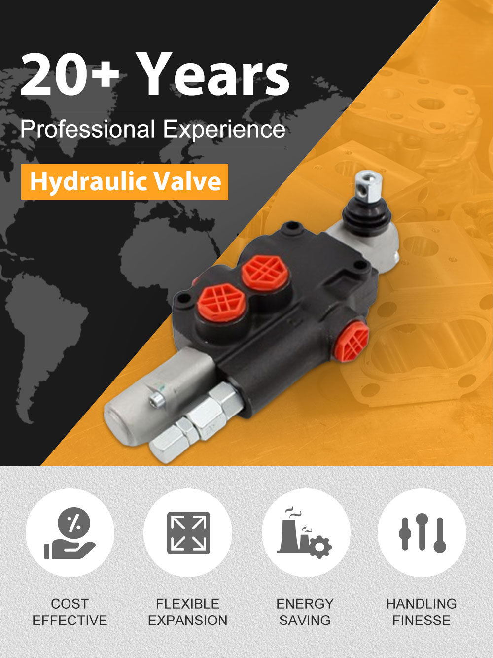 Monoblock Hydraulic Directional Valve - P80-G34-1OT | Factory Direct & Customizable detailed image