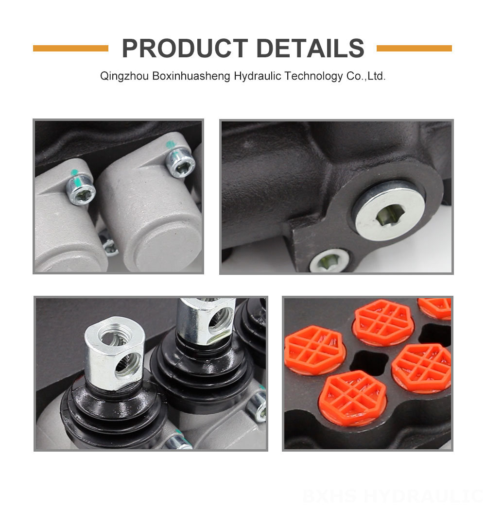 Hydraulic Valve Mini Excavator P80-G34-3OT Manual Monoblock Directional Valve | Wholesale & OEM detailed image