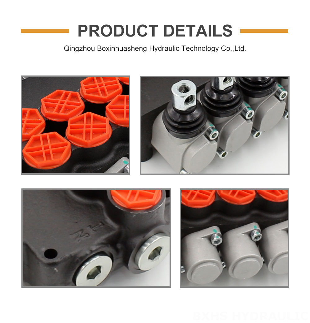 Auxiliary Hydraulic Valve For Tractor Top Manufacturer of P80-G34-5OT 5 Spool Directional Valve detailed image