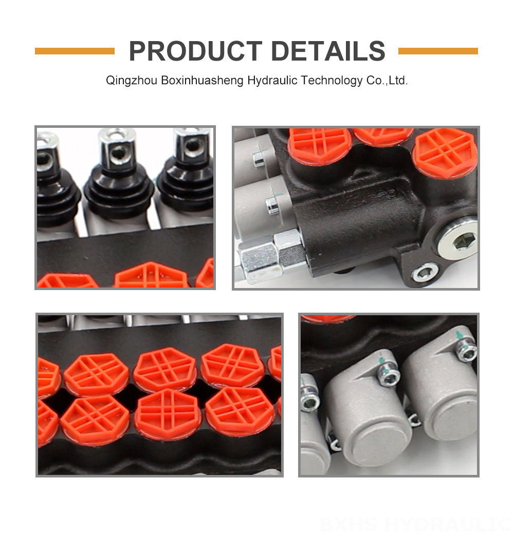 Double Hydraulic Valve Manual Monoblock Directional Valve - P80-G34 Series | Wholesale & OEM detailed image