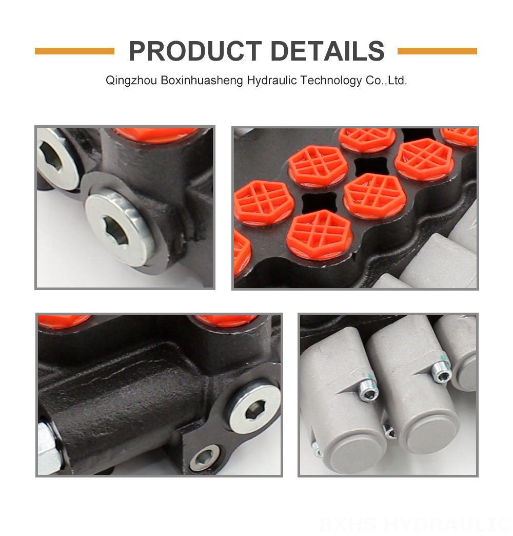 P80-G34-G12-2OT-YW-2OT Manual 5 Spool Monoblock Directional Valve detailed image