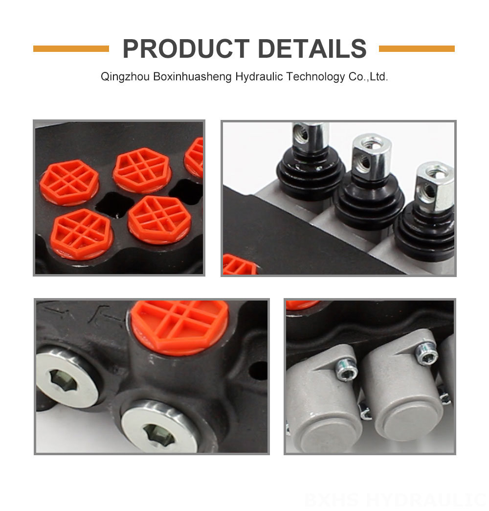 P80-G34-G12-3OT Manual 3 Spool Monoblock Directional Valve detailed image