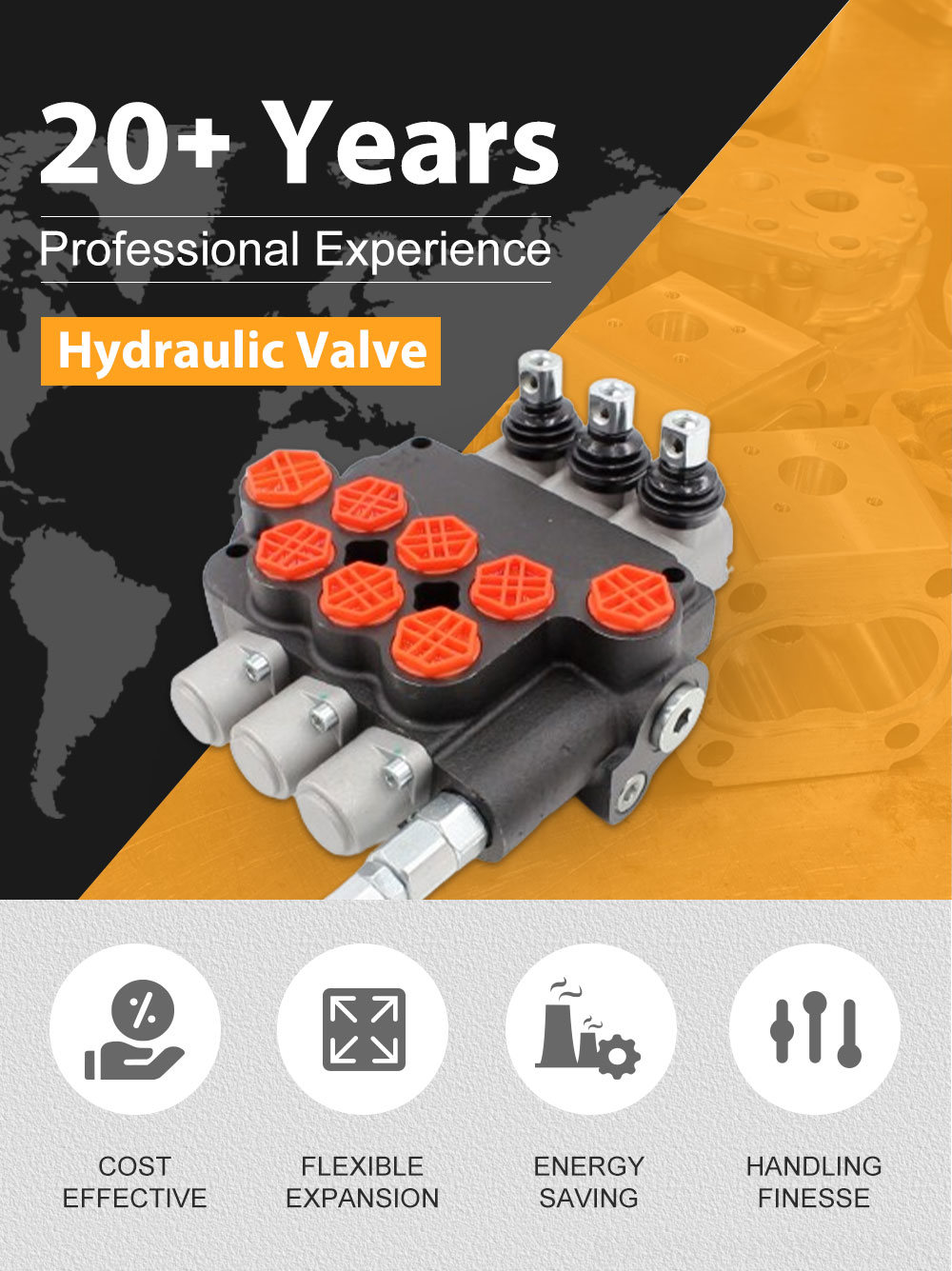 High-Performance P80-G34-G12-OT Hydraulic Directional Valve for Optimal Fluid Control detailed image