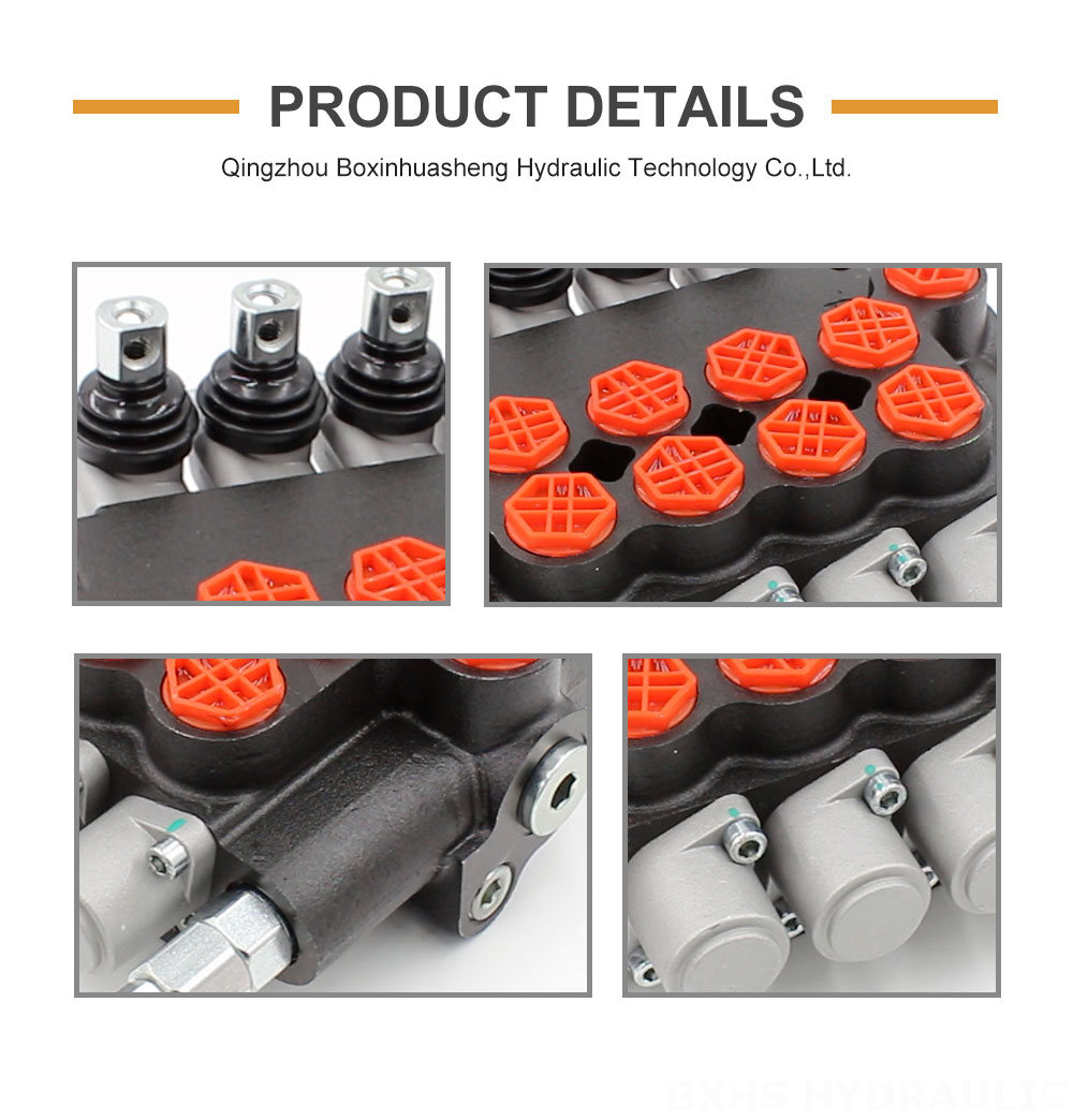 P80-G34-G12 Manual 4 Spool Monoblock Directional Valve detailed image