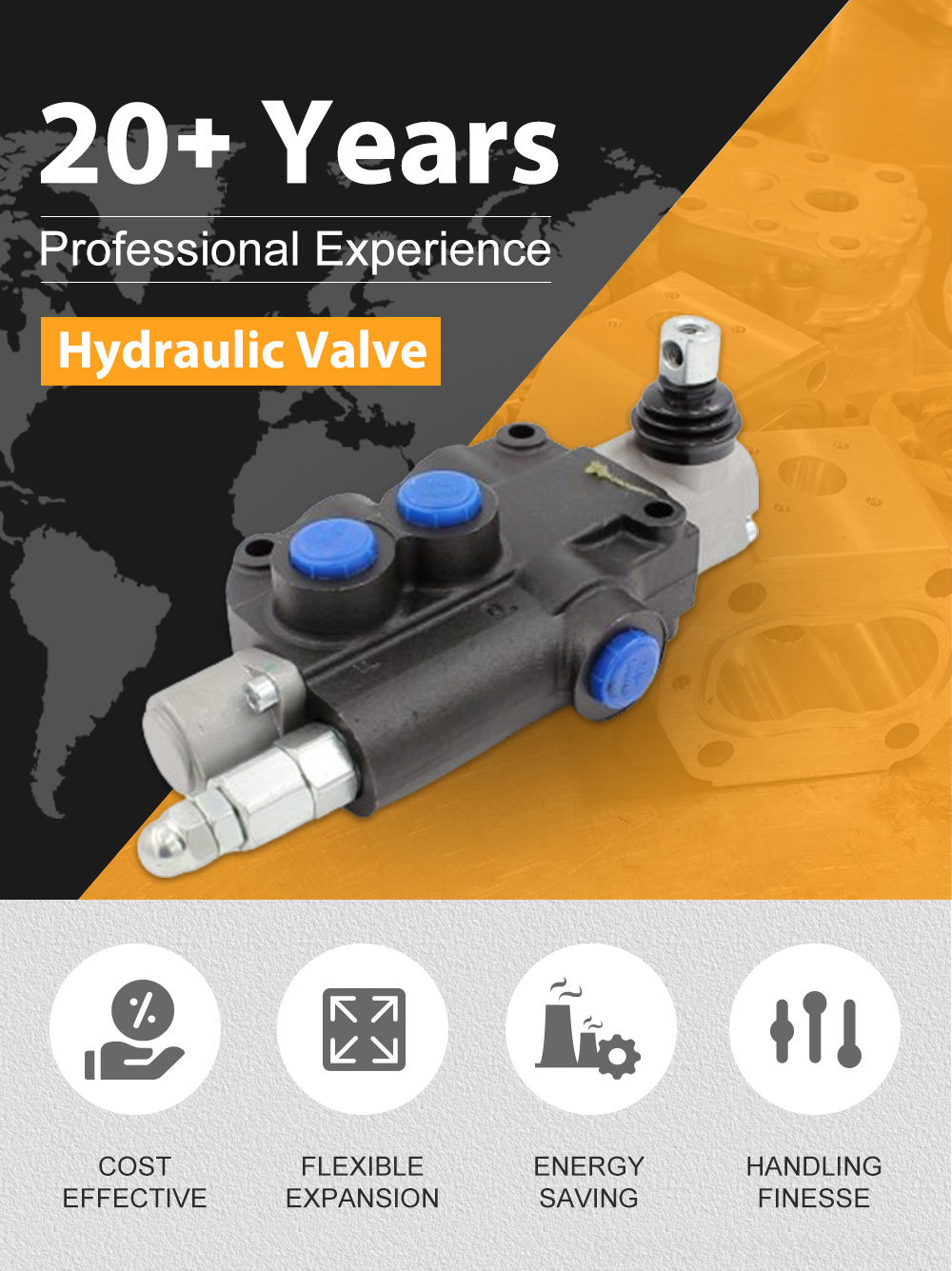 P80-U78-1OT 1-Spool Hydraulic Directional Valve | Factory Direct & Customizable detailed image