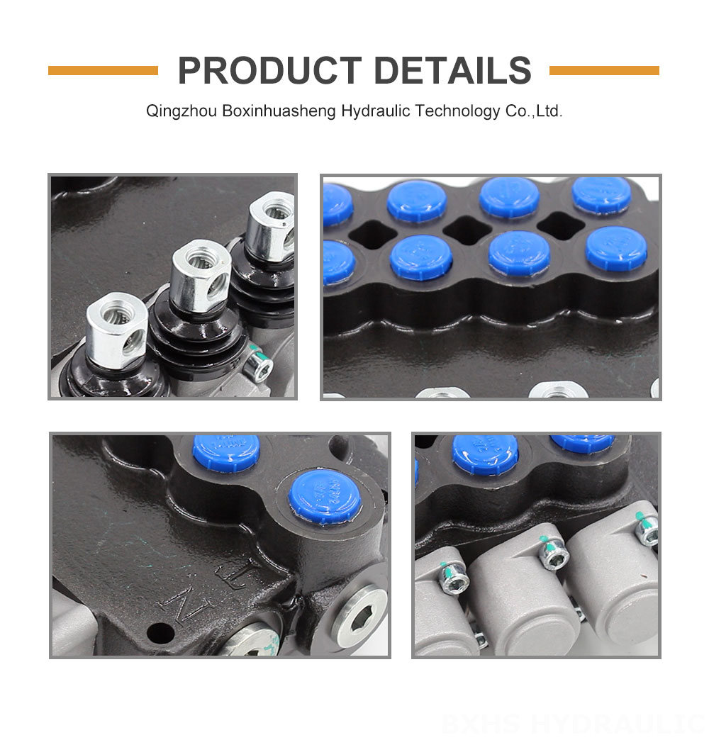 Hydro Control Hydraulic Valves Hydraulic Control Valve, 4-Spool, Manual Operation - P80-U78-4OT detailed image