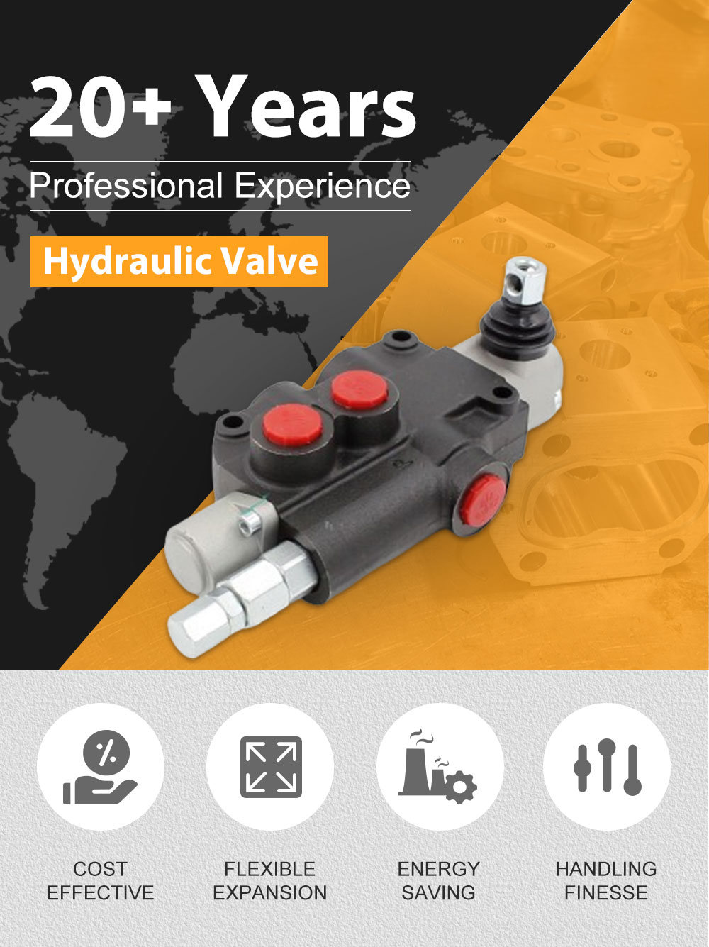 P80-U78-OT 1-Spool Hydraulic Directional Valve | Factory Direct & Customizable detailed image