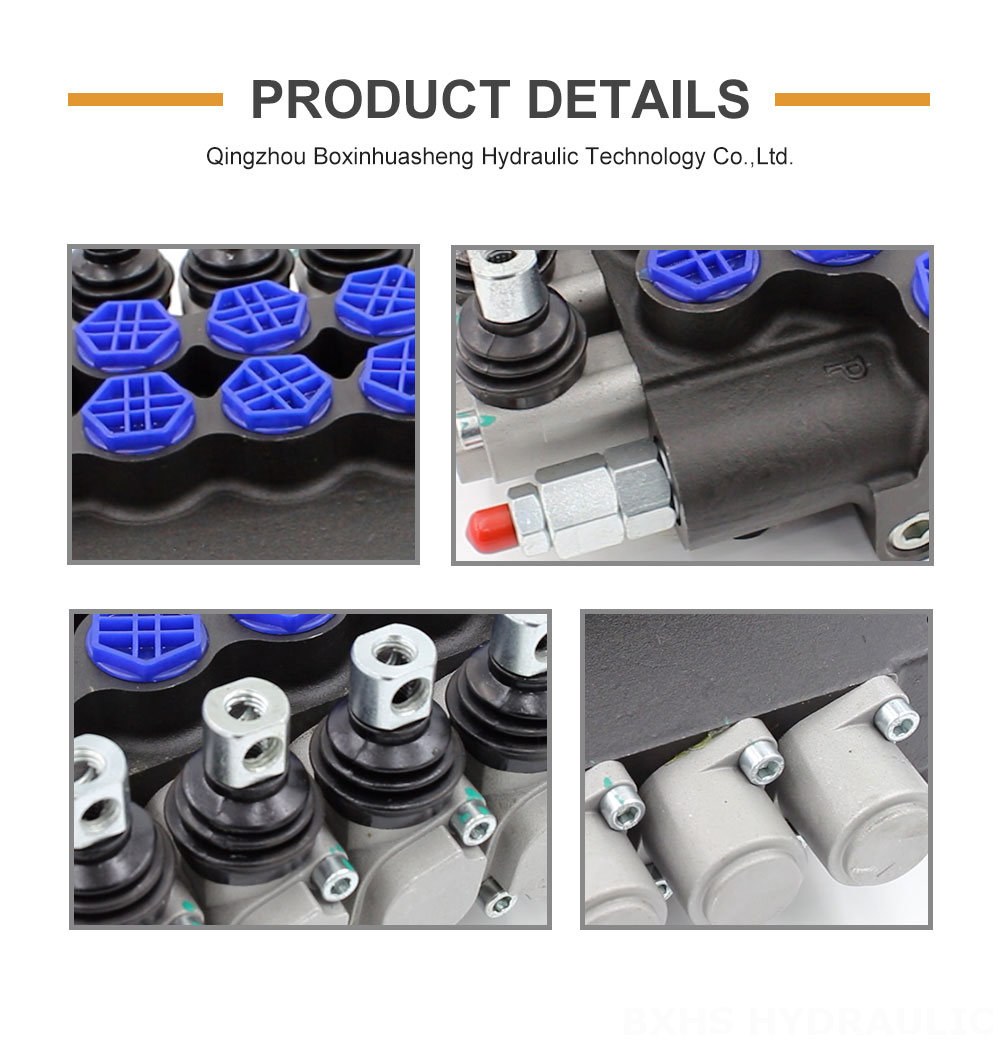 Electronic Hydraulic Flow Control Valve P80F-G34-OT Manual 5 Spool Monoblock Directional Valve detailed image