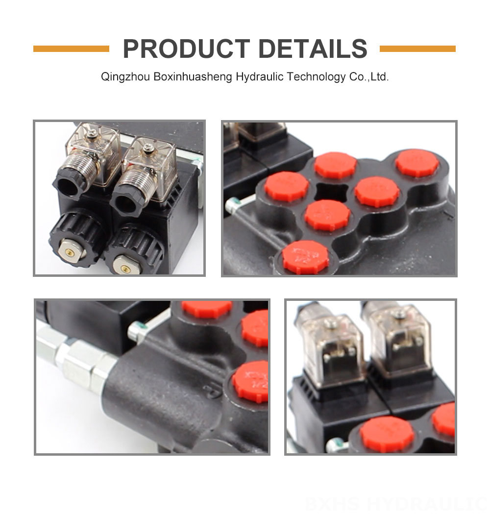 P80 Solenoid 2 Spool Monoblock Directional Valve detailed image