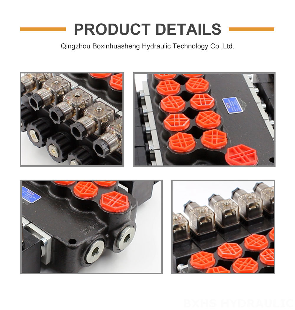 P80 Solenoid 5 Spool Monoblock Directional Valve detailed image