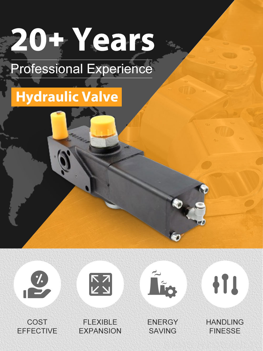 PT-1220 Pneumatic 1 Spool Hydraulic Control valve detailed image