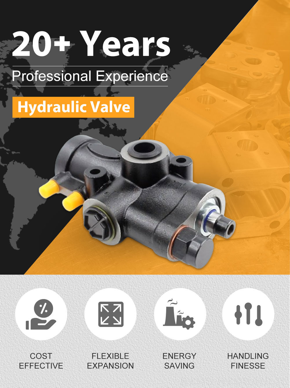 Pneumatic 1 Spool Hydraulic Control Valve - Factory Wholesale & Distribution detailed image