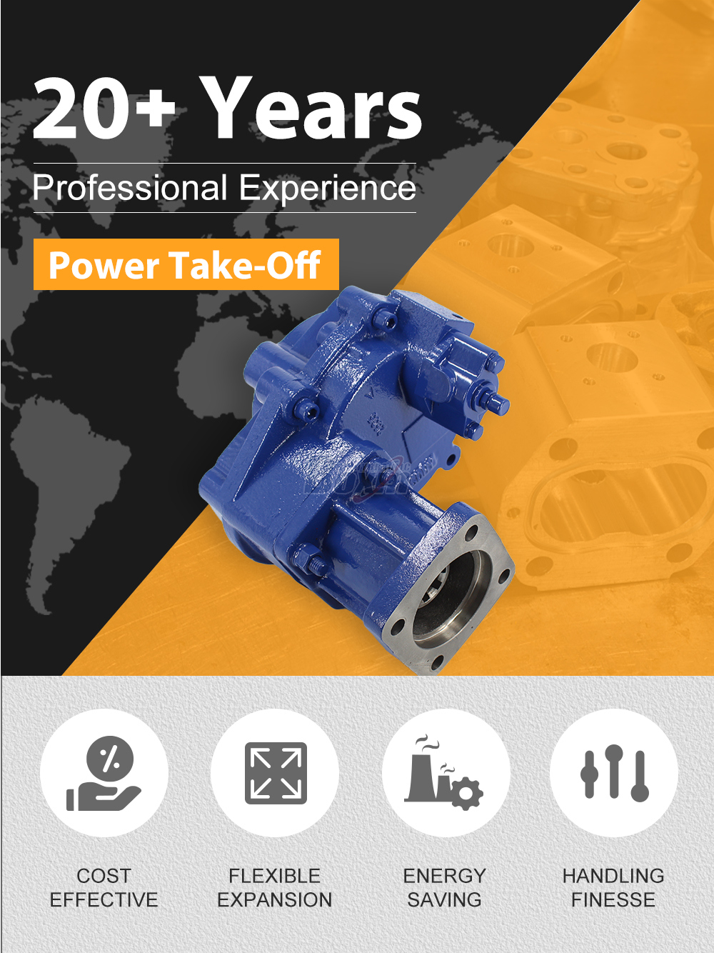 QH50-12-2 500 Nm 1:1.2 Power Take Off detailed image