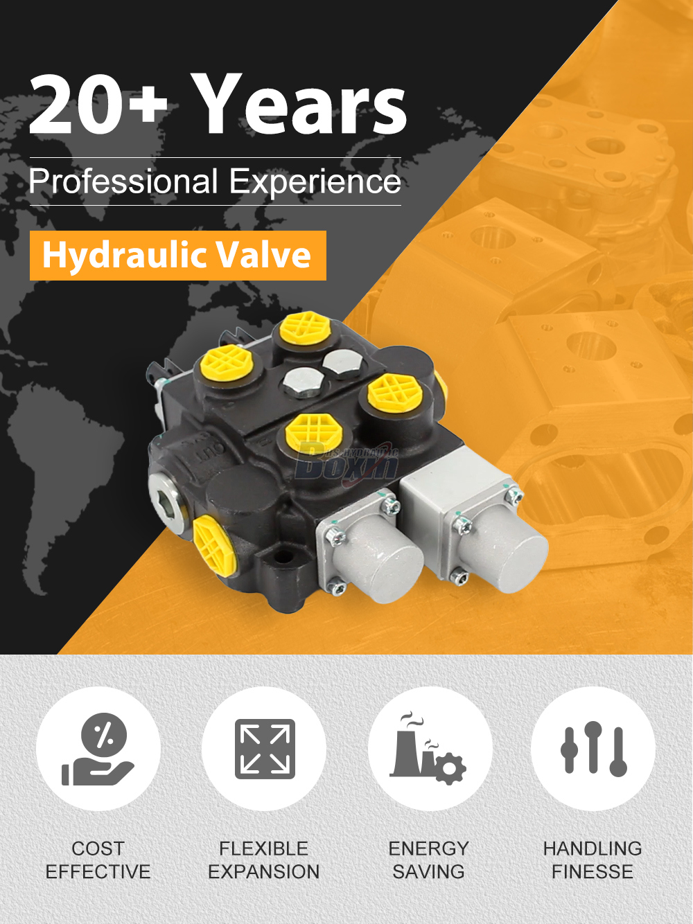 RD5200NPT-QTW-OT Manual 2 Spool Hydraulic Control Valve detailed image