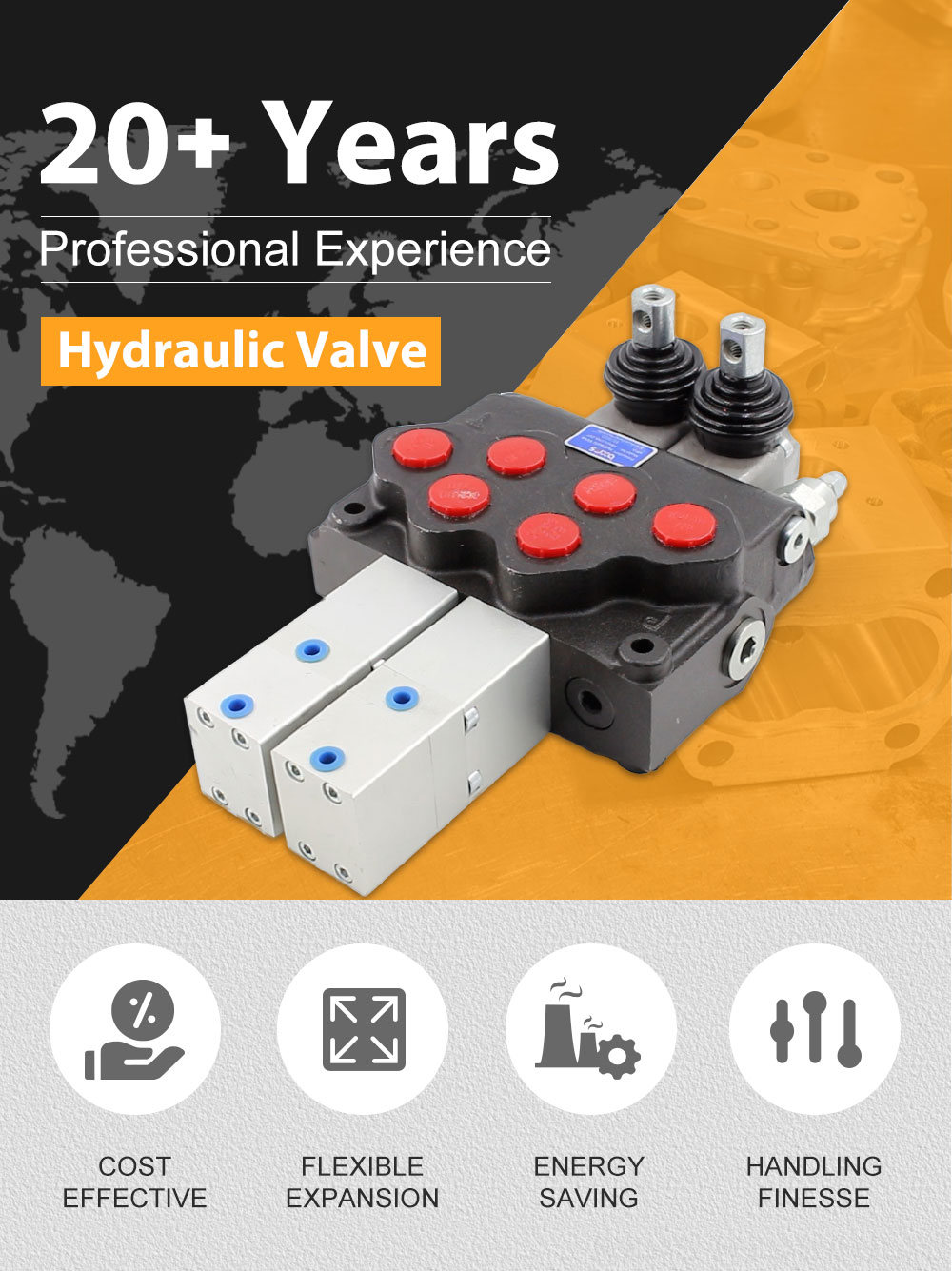 12v Solenoid Valve Hydraulic Manual Monoblock Directional Valve - SD11 Series | Wholesale & OEM detailed image