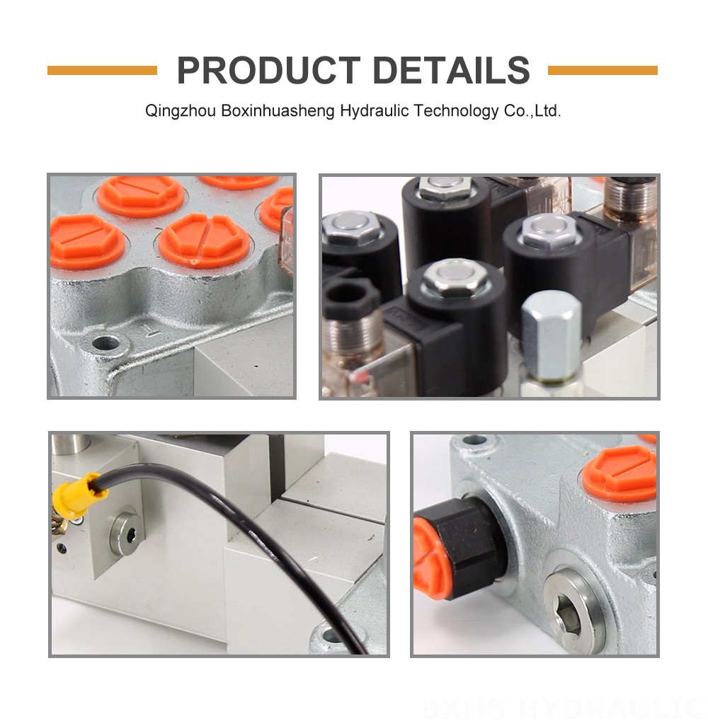 SD18 Electric 2 Spool Monoblock Directional Valve detailed image