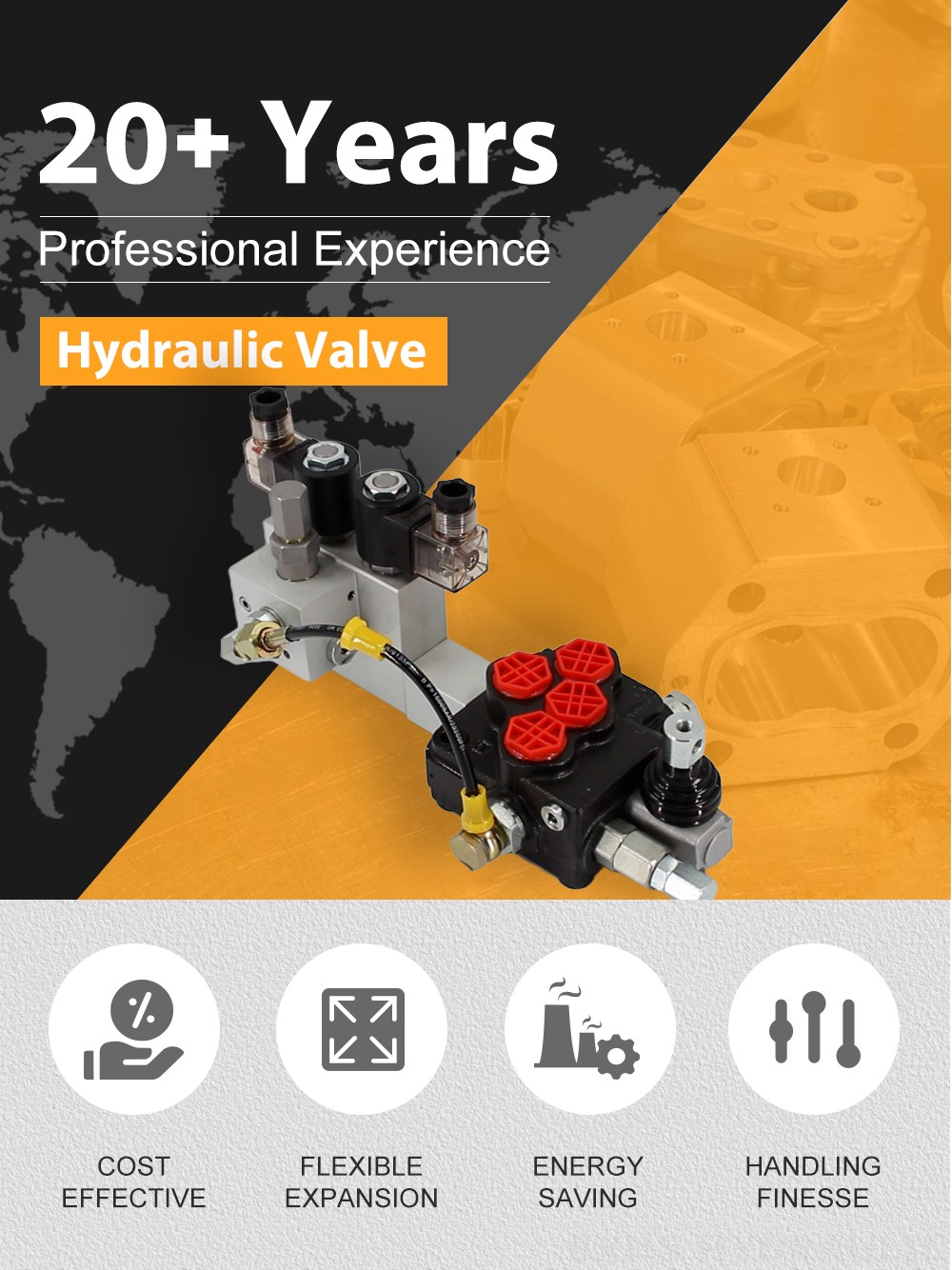 SD5 Electro-hydraulic 1 Spool Monoblock Directional Valve detailed image