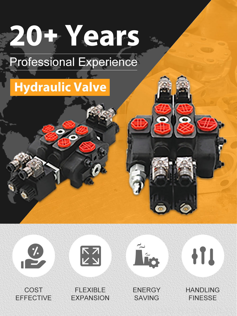 2-Spool Hydraulic Solenoid Valve | SD8 Model | Factory Direct & Customizable detailed image