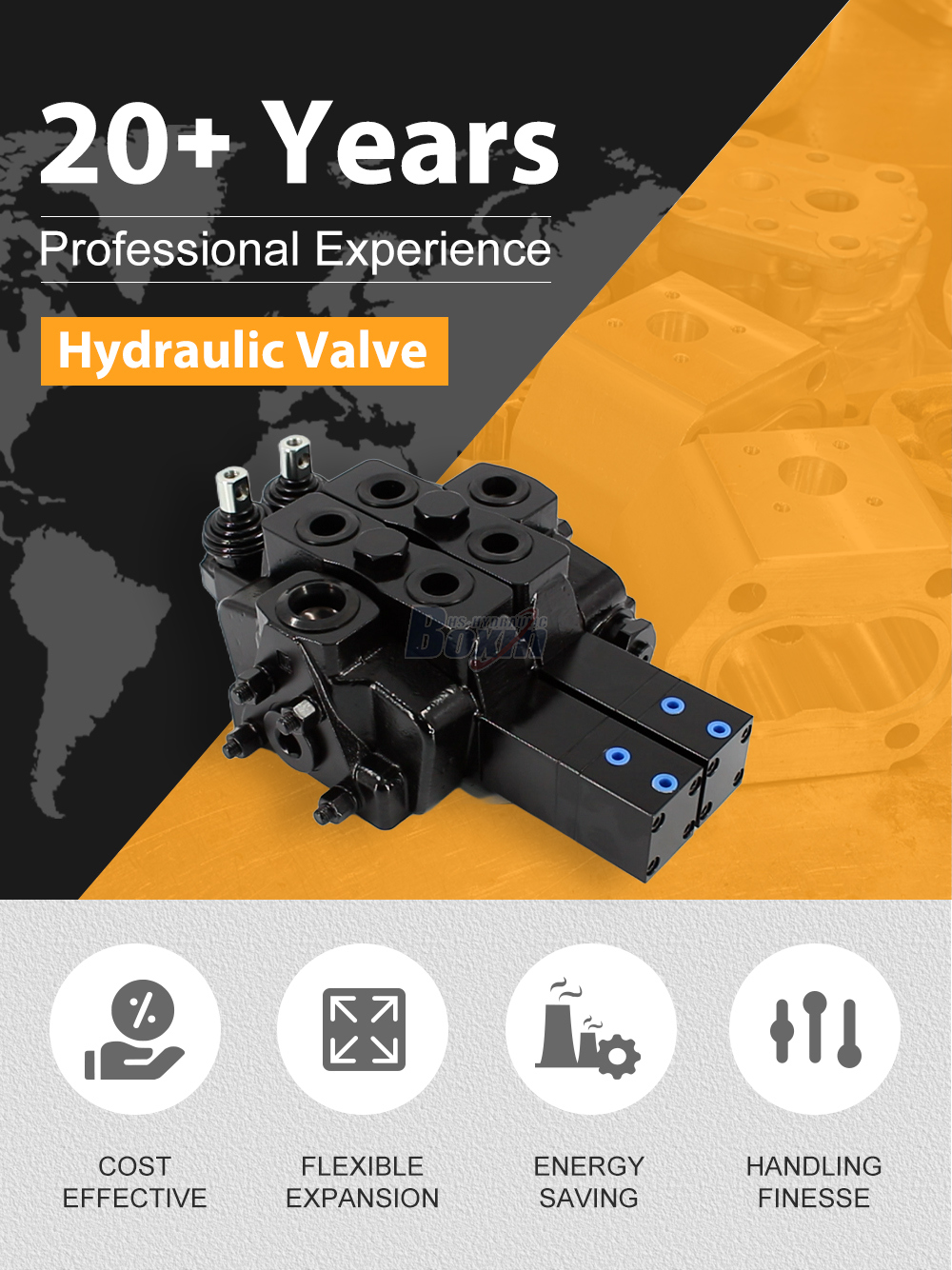 SDS180Q Pneumatic and Manual 2 Spool Sectional Directional Valve detailed image