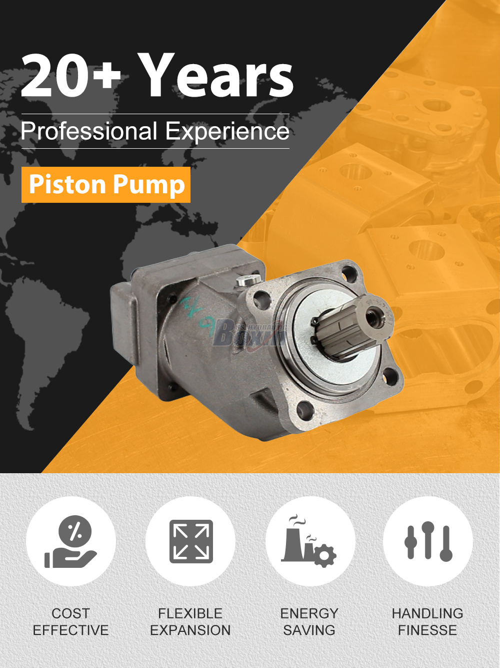 XPI-108L Series Hydraulic Piston Pump 108 cc/rev for Hydraulic Systems detailed image