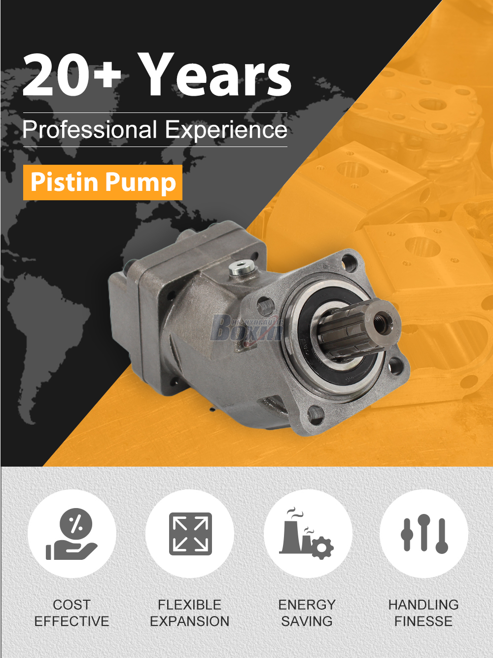 XPi-40L 40 cc/rev 38 MPa (5511 psi) Hydraulic Piston Pump detailed image