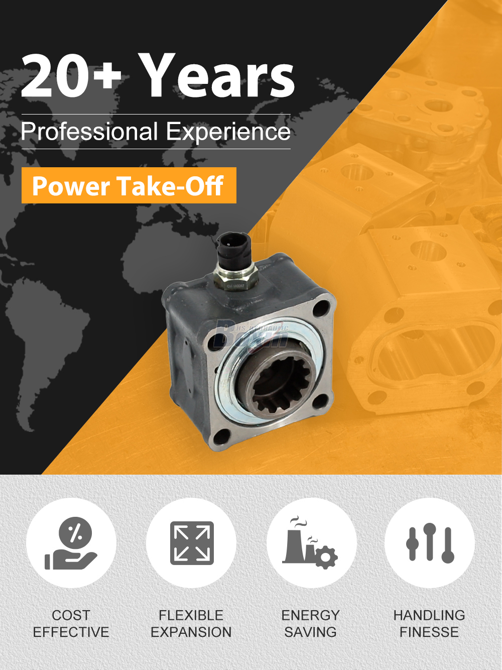 ZF50D-00 479.7 Nm 1:1 Power Take Off detailed image