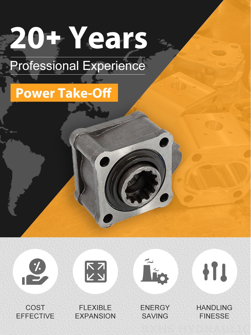 ZF50D 479.7 Nm 1:1 Power Take Off detailed image