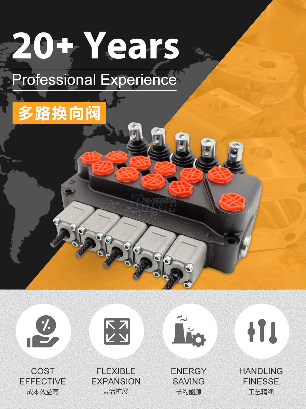 DCV40Z 手控 5 联 支腿控制阀