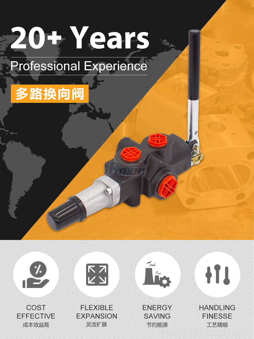 LVA1-95 手控 1 联 伐木机多路阀