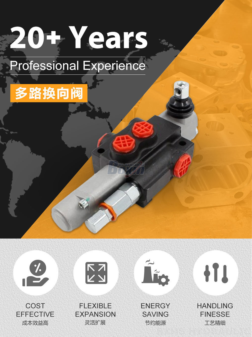 P40-QTW1 手控 1 联 整体式换向阀