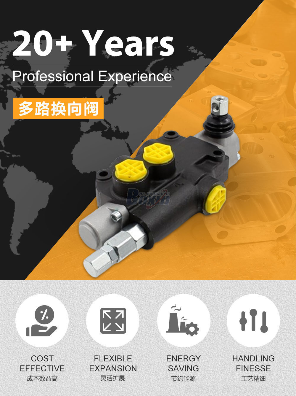 P80-G12 手控 1 联 整体式换向阀