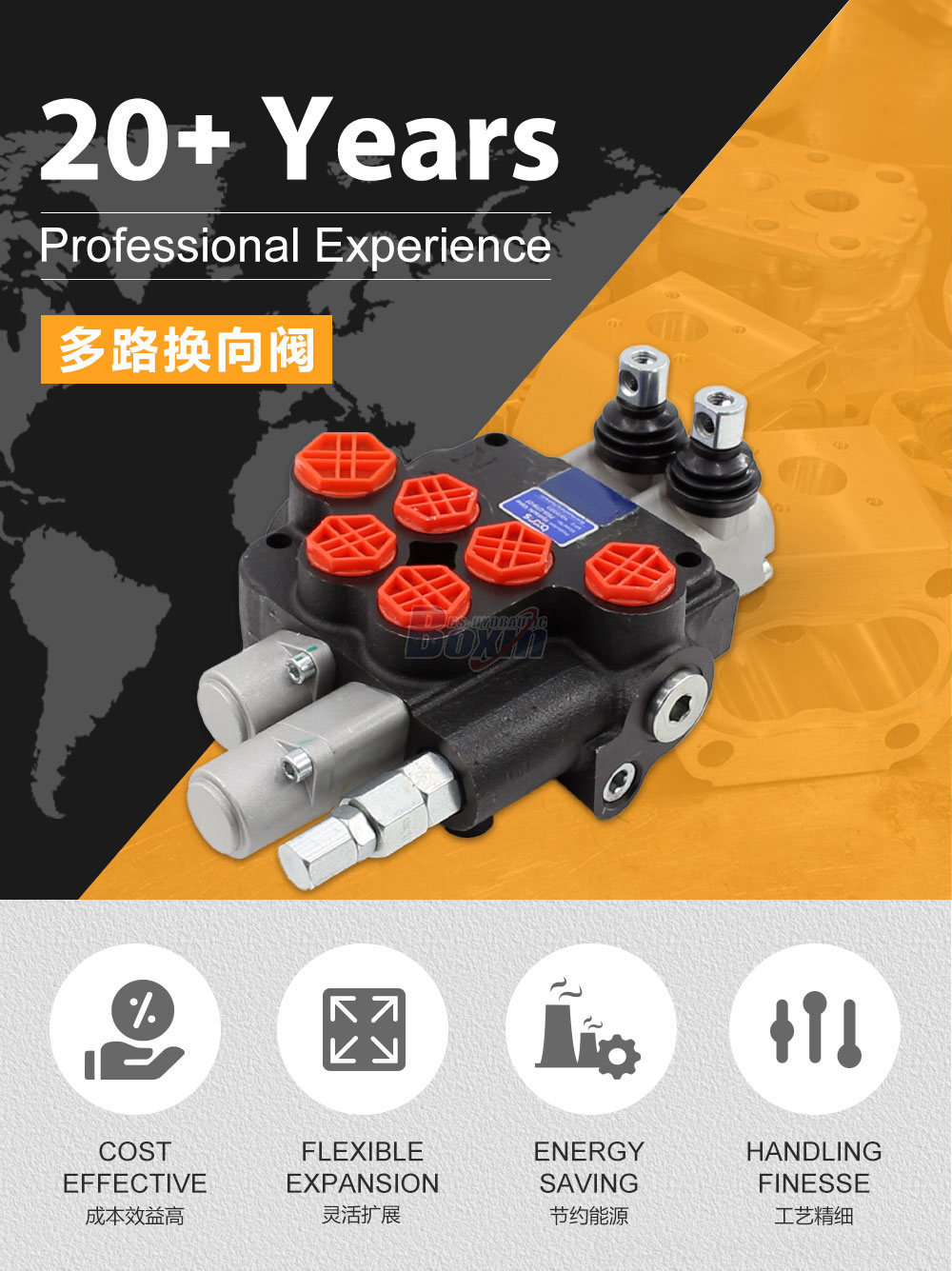 P80A 手控 2 联 整体式换向阀