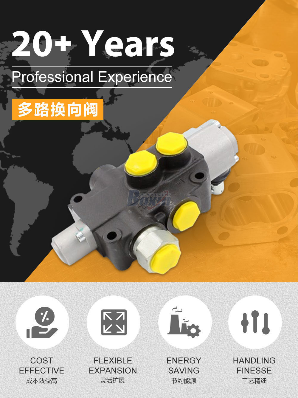 P80J 手控 1 联 整体式换向阀