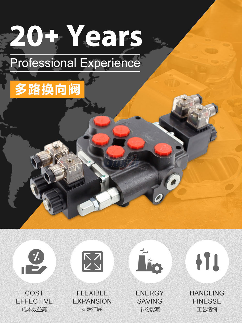 P80 电磁 2 联 整体式换向阀