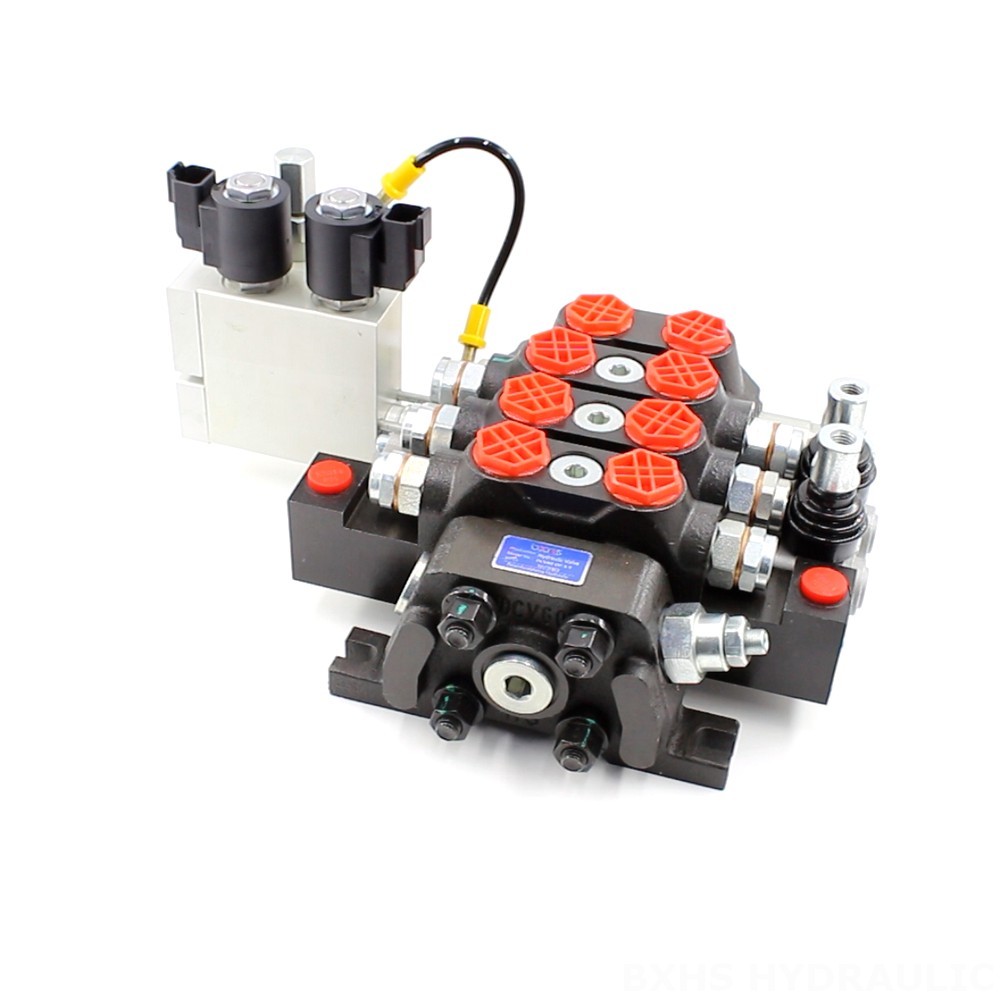 Manual Electro-hydraulic 2 Spool Directional Valve - DCV60 Series | Wholesale & OEM image