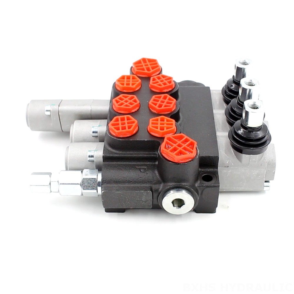 P40-G12-G38-2OT-QTW Manual 3 Spool Monoblock Directional Valve | Wholesale & Manufacturing image