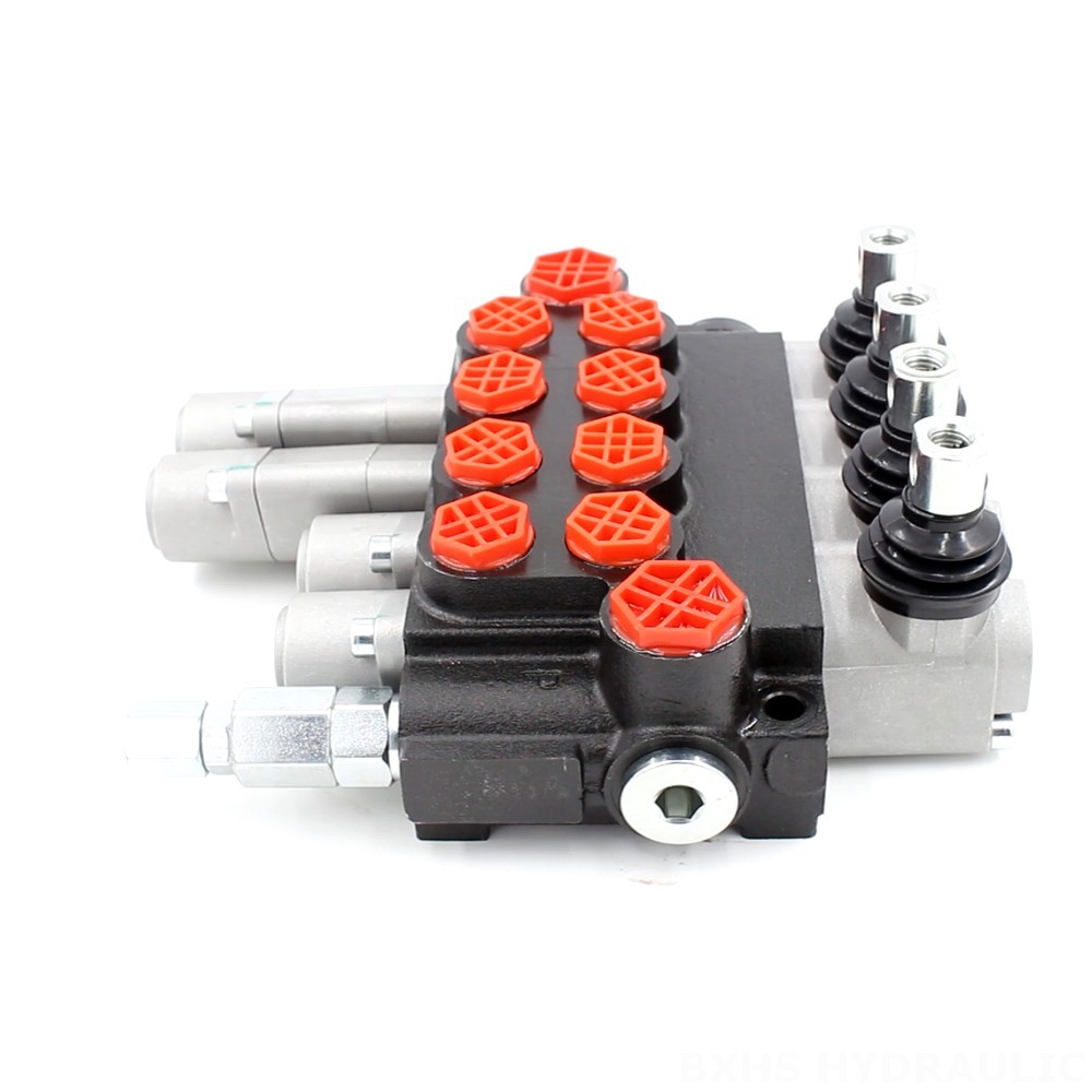 P40-G12-G38 Manual 4 Spool Monoblock Directional Valve: Reliable Hydraulic Control Solution image