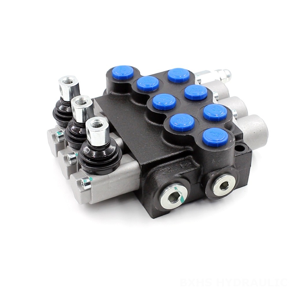 6 Way Hydraulic Diverter Valve 12v 3-Spool Directional Valve - P40-U78 Series | Wholesale & OEM image