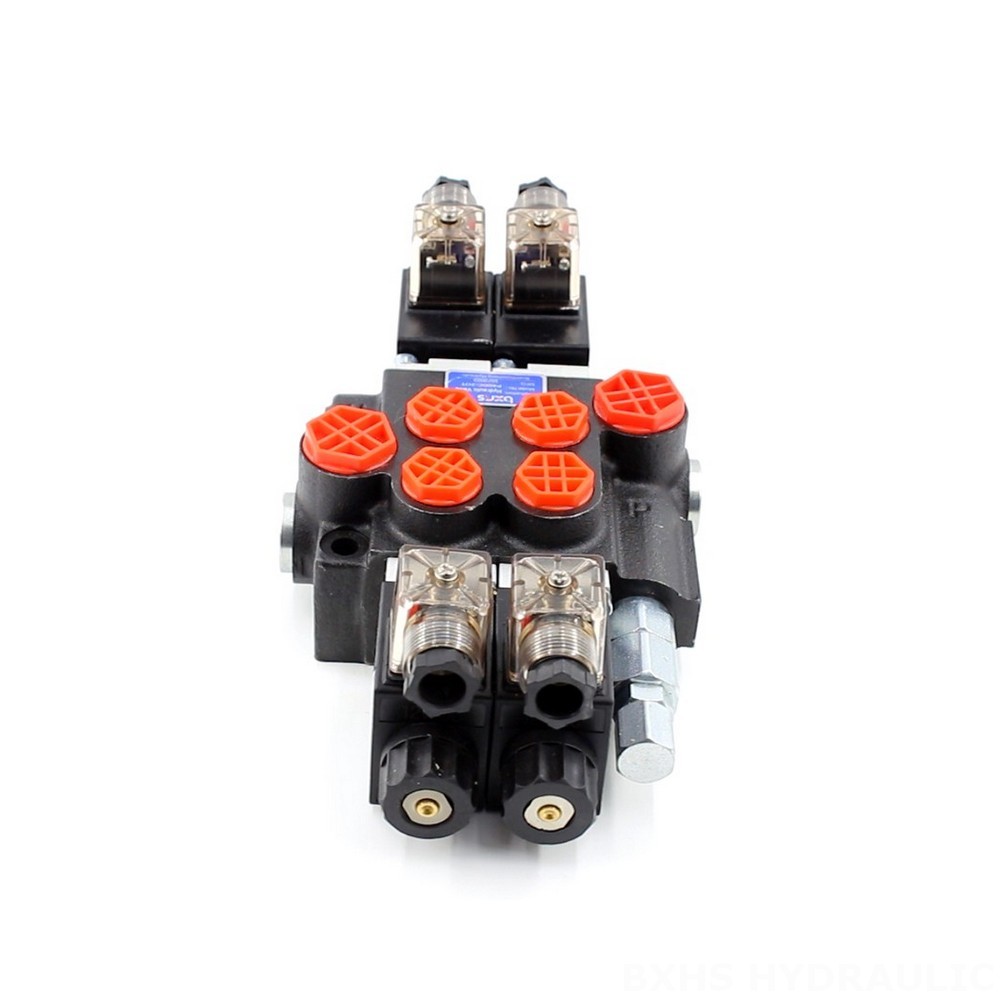 Pressure Control Valve Hydraulic Private Label P40 Solenoid 2 Spool Monoblock Directional Valves image