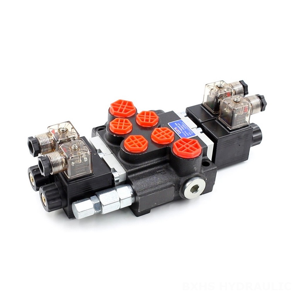 Control Valve For Hydraulic Breaker Hydraulic P40 Solenoid 2 Spool Monoblock Directional Valves image