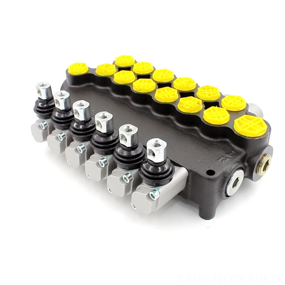 Hydraulic Diverter P80-G12-G34-6OT Manual 6 Spool Monoblock Directional Valve Manufacturer image