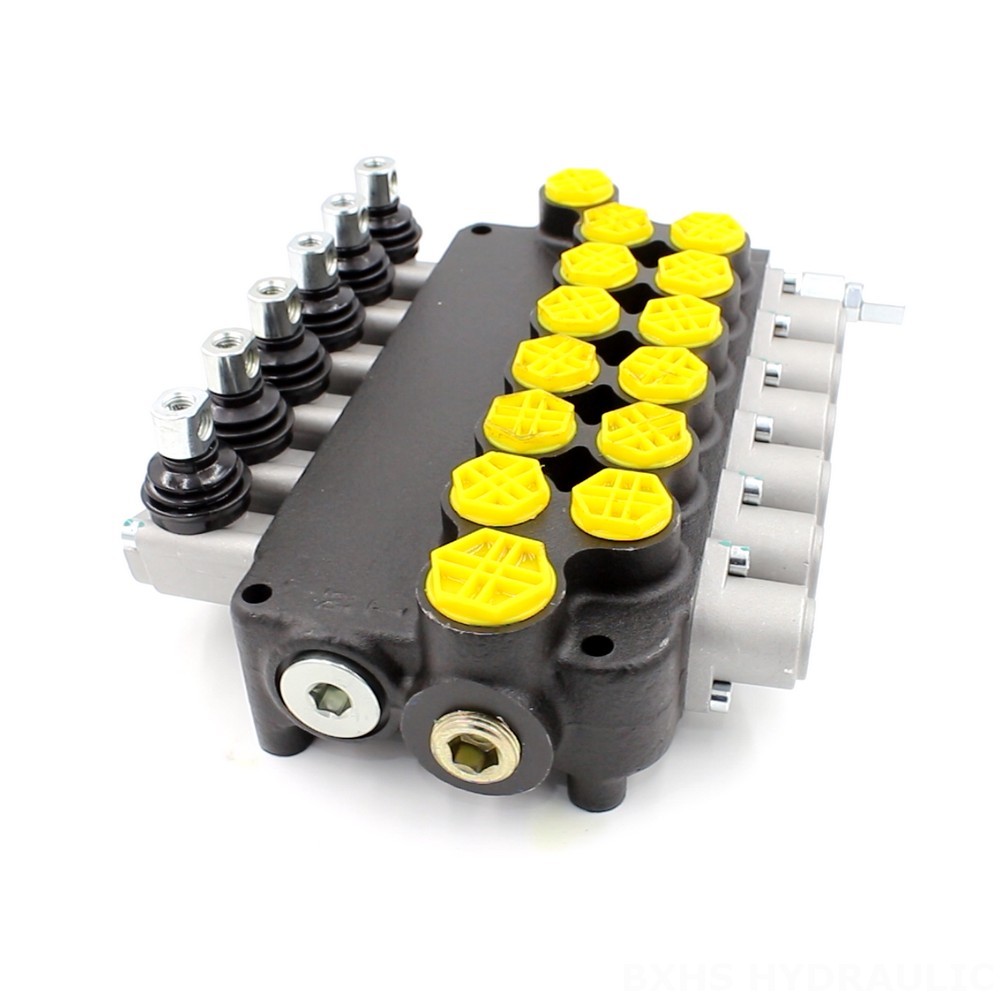 Double Compartment Hydraulic Oil Control Valve P80-G12-G34-6OT Valve Specification image