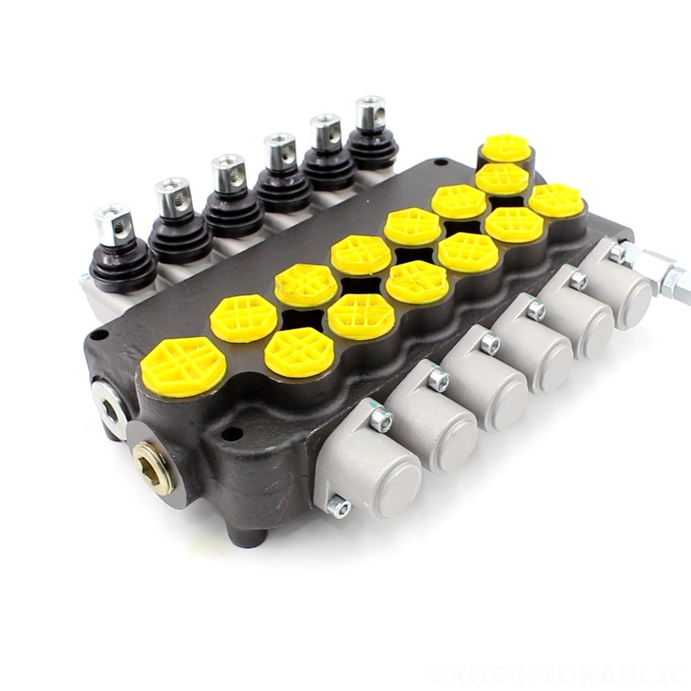 Tractor Hydraulic Steering Cylinder Valve Hydraulic Directional Control Valve P80-G12-G34-6OT image