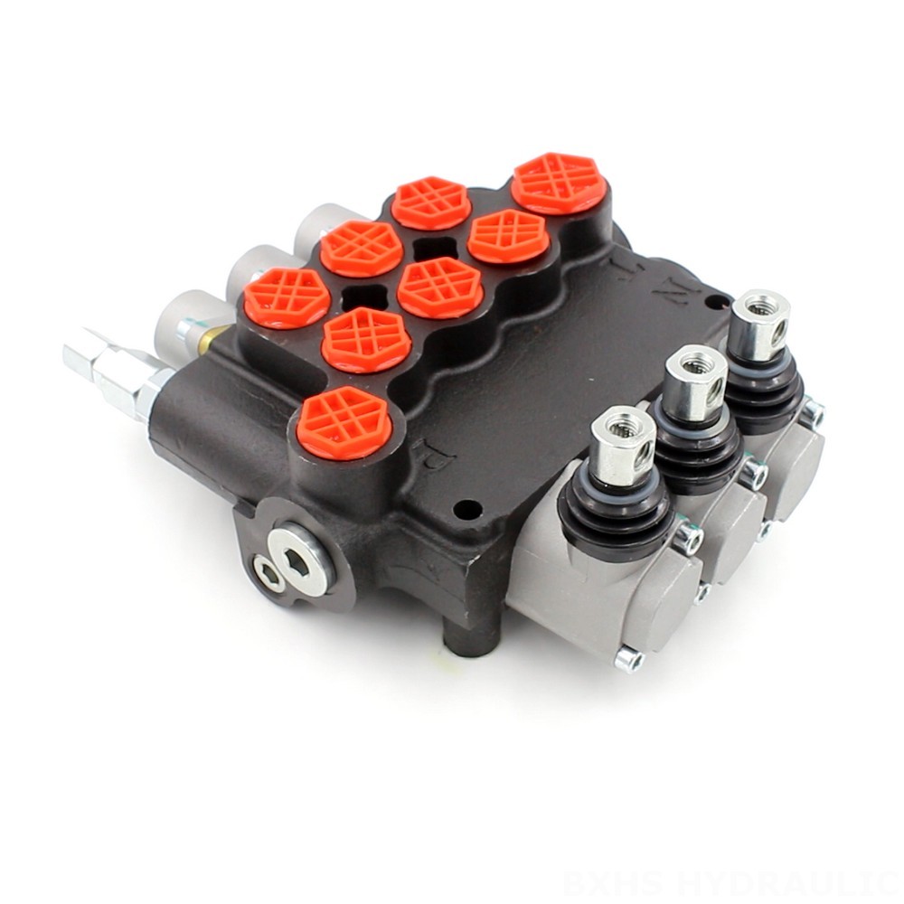 Custom Made 350bar Hydraulic Valve 3 Spool Manual Monoblock Directional Valve | Wholesale & OEM image