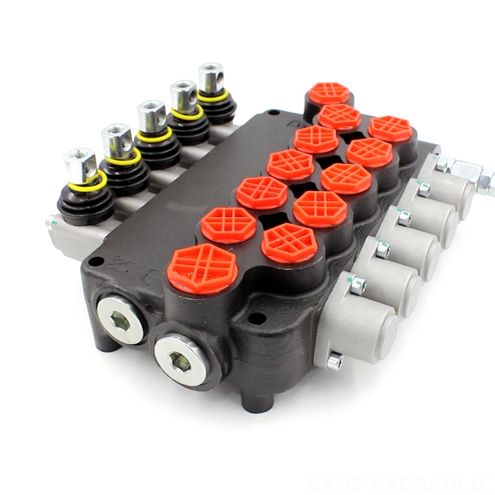 Bespoke Hydraulic Solutions: Customizable P80-G12-G38-OW 5 Spool Directional Control Valves image