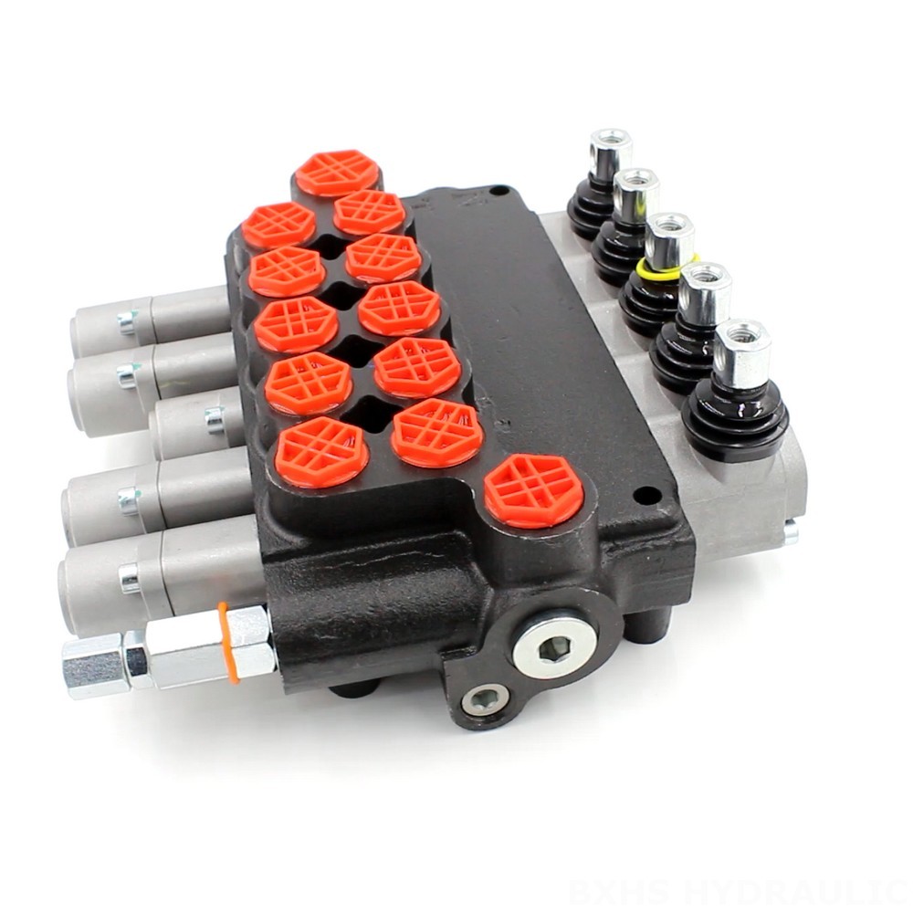 P80-G34-G12-2OT-YW-2OT Manual 5 Spool Monoblock Directional Valve | Manufacturer image