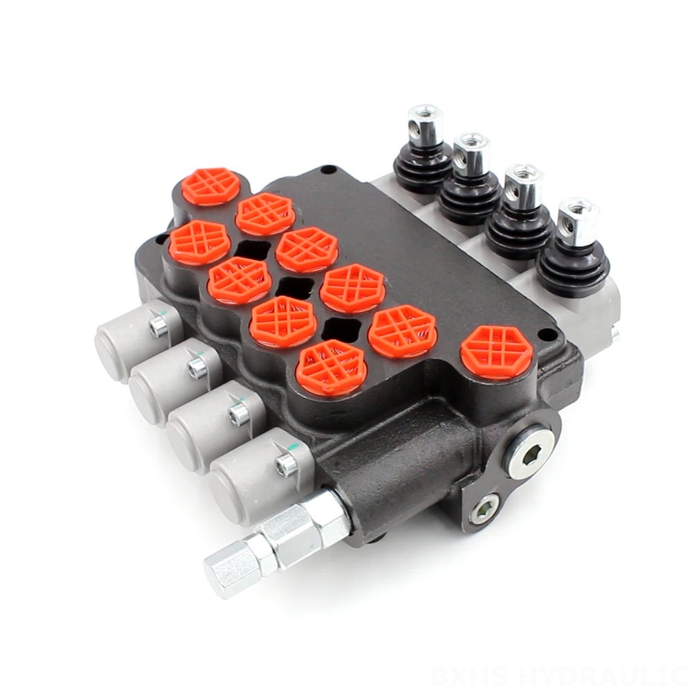 Spool Lever P80-G34-G12 Manual 4 Spool Monoblock Directional Valve | Wholesale & OEM image